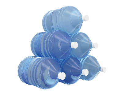 Small bottles of mineral water