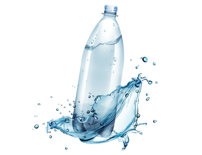 Three bottles of mineral water